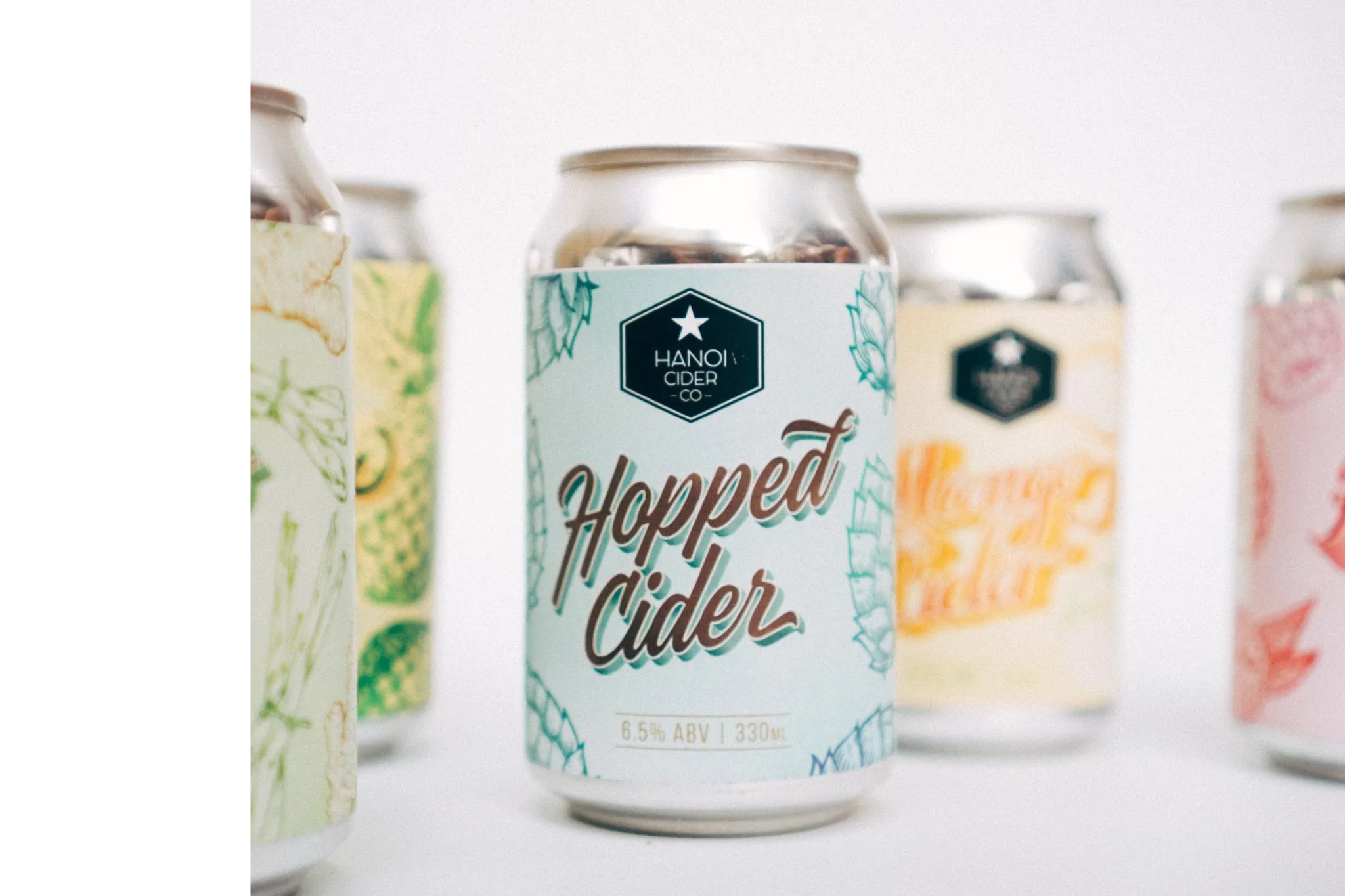 Hanoi Cider Co. Hopped Cider craft beverage can brewed in Vietnam